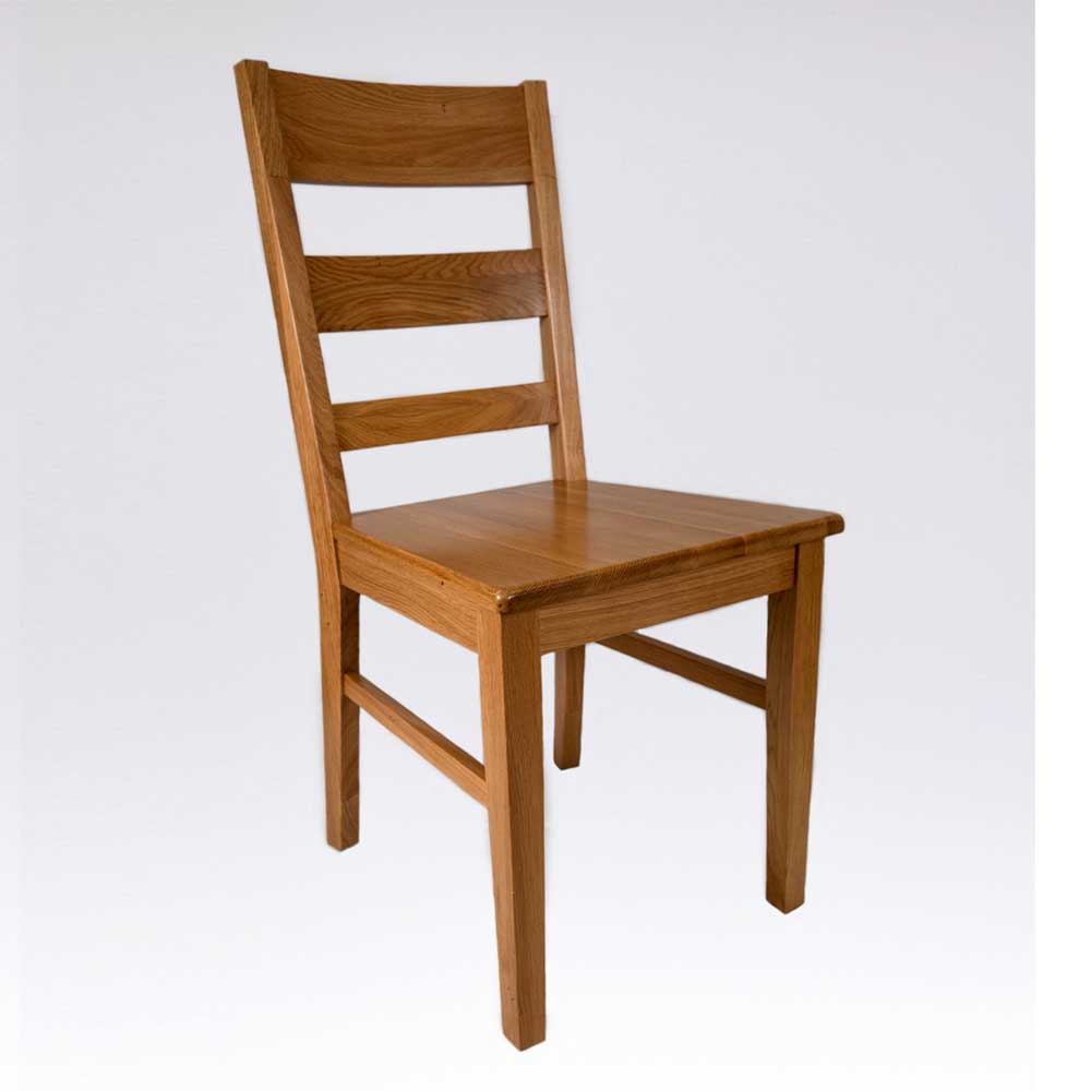 4Home Massivholzstühle aus Wildeiche 45 cm Sitzhöhe (2er Set)