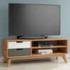 iMöbel Skandi Stil Fernsehlowboard aus Kiefer Massivholz 42 cm hoch