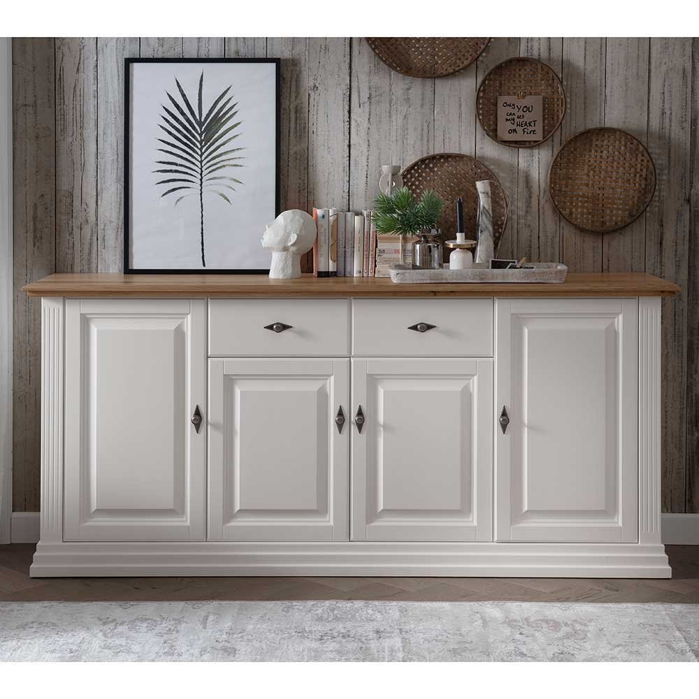 Basilicana XL Sideboard im Landhausstil Kiefer und Eiche Massivholz