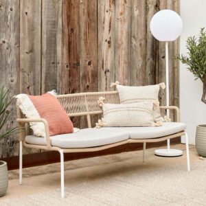 4Home Sitzbank Esszimmer In- und Outdoor Vierfußgestell aus Metall
