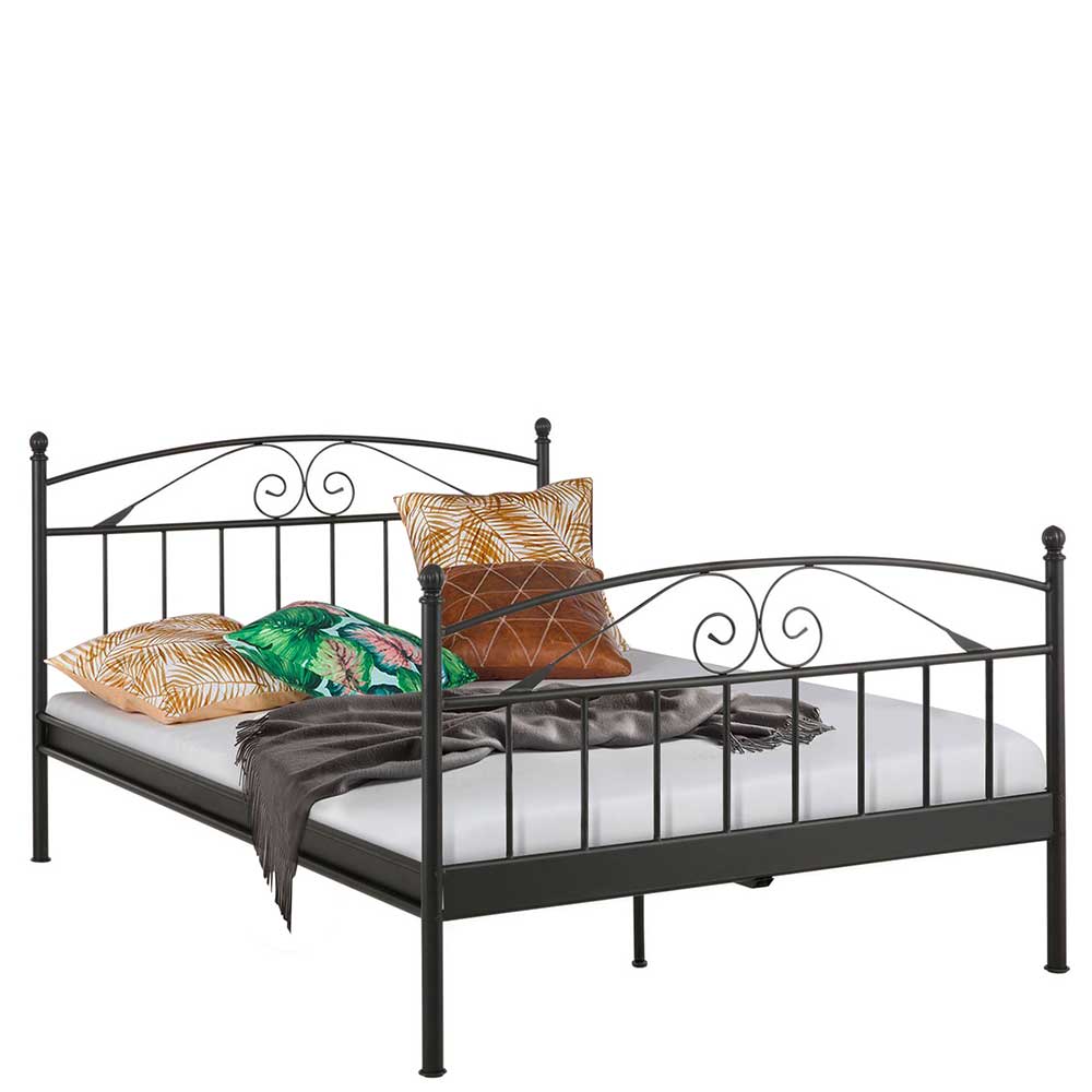 Möbel4Life Futonbett in Schwarz Metall