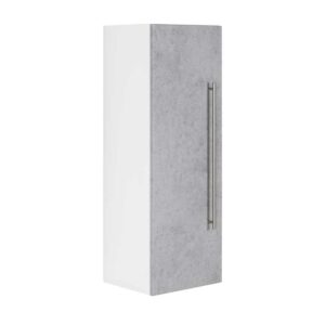 Möbel4Life Hängender Badschrank in Weiß und Beton Grau 100 cm hoch