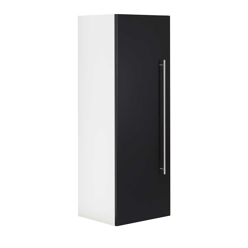 Möbel4Life Badezimmer Hängeschrank in Weiß und Schwarz 100 cm hoch
