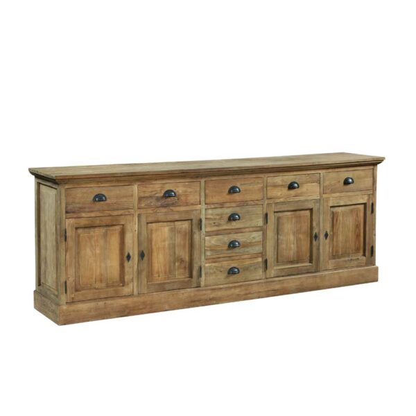 Wooding Nature Massivholz Sideboard aus Teak 250 cm