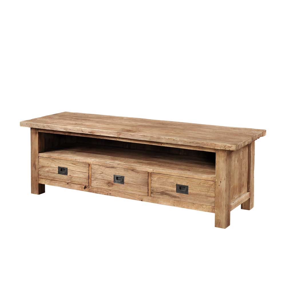 Wooding Nature TV Lowboard aus Teak Massivholz 160 cm