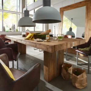 Wooding Nature Esstisch aus Teak Massivholz unbehandlet