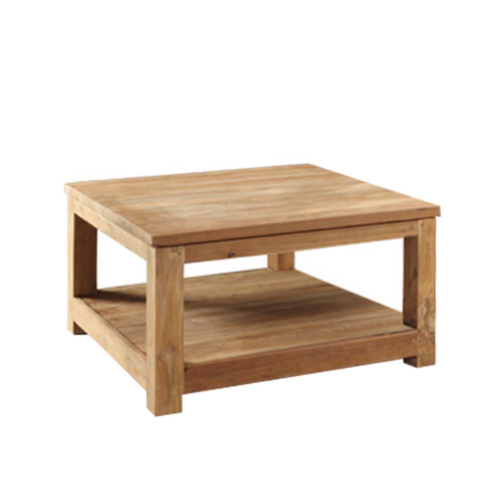 Wooding Nature Couchtisch aus Teak massiv quadratisch