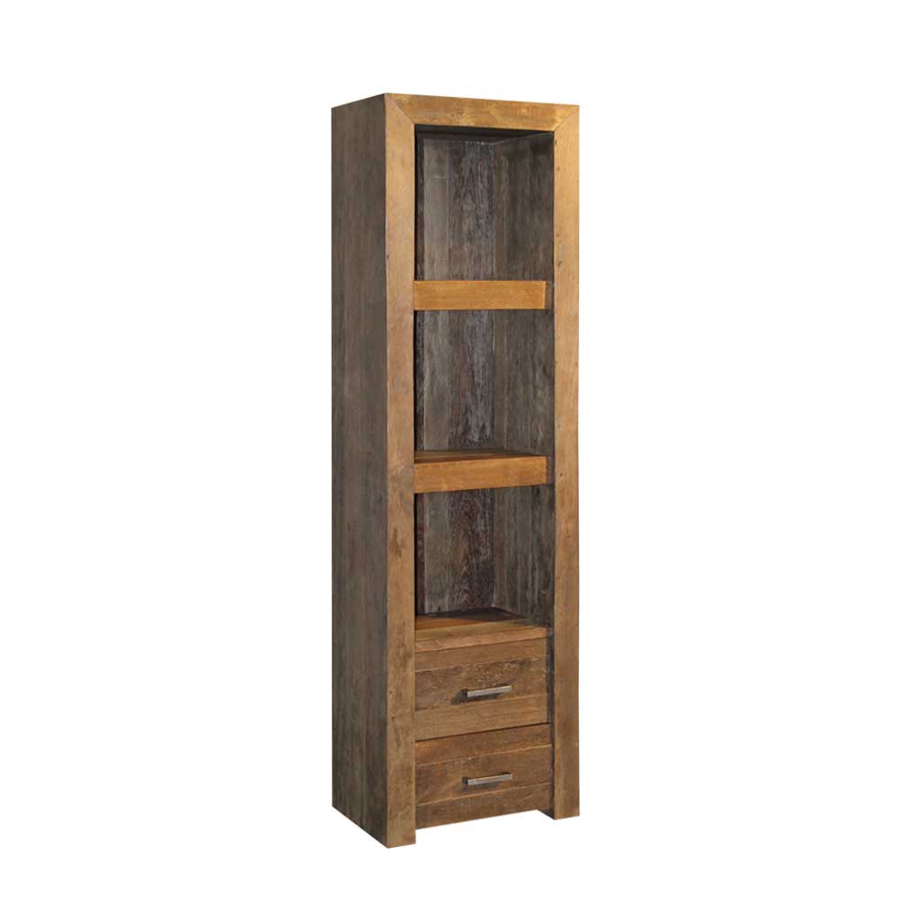 Wooding Nature Bücherregal aus Teak Massivholz 60 cm