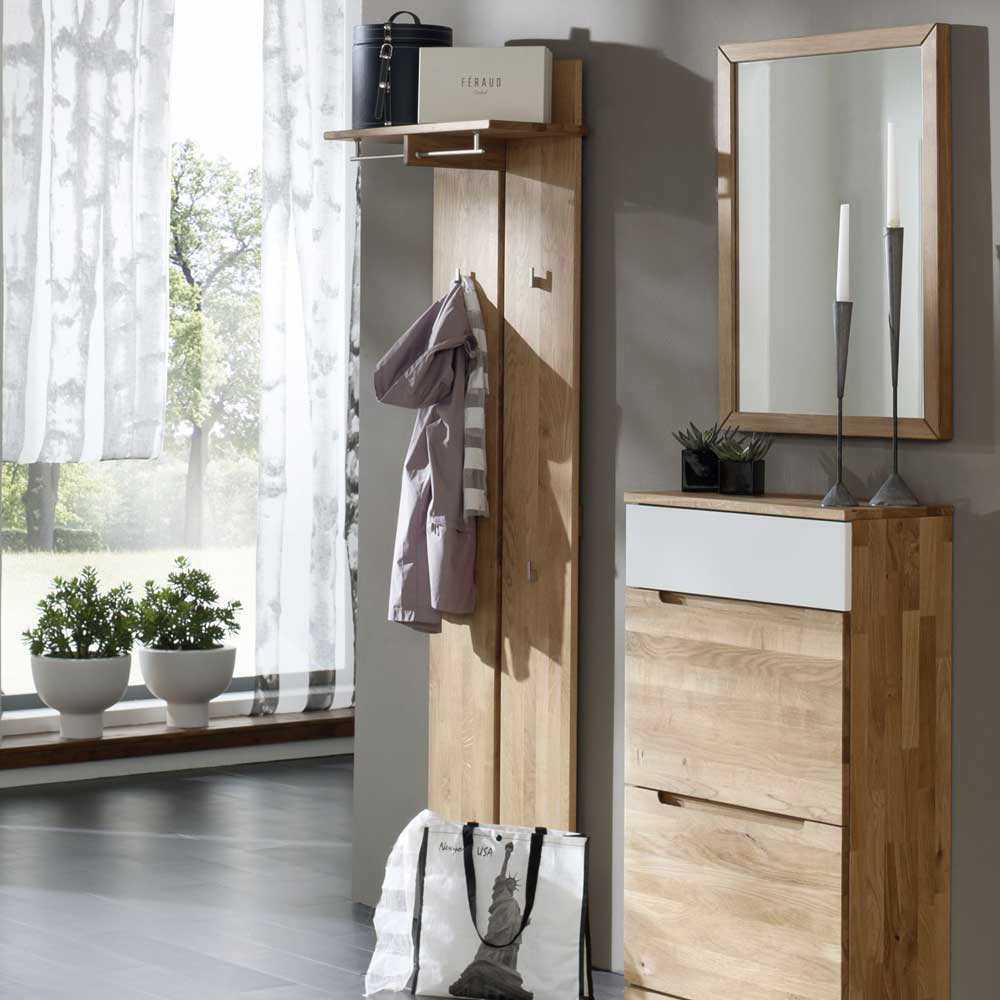 Dreaming Forest Wandpaneel Garderobe aus Wildeiche Massivholz 60 cm breit