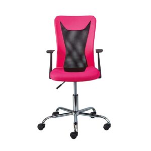 TopDesign Schreibtischstuhl in Pink und Schwarz höhenverstellbar