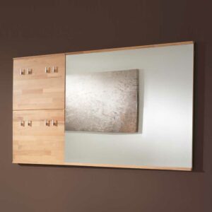 Wooding Nature Spiegel mit Wandgarderobe Kernbuche Massivholz (zweiteilig)