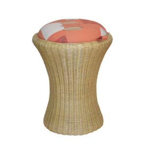 Möbel4Life Hocker in Bunt Beige Rattan