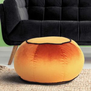 Doncosmo Design Pouf in Bronzefarben Samt 65 cm breit