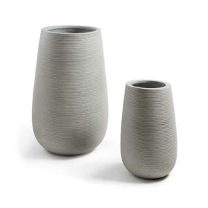 4Home Vasen in Beton Grau modern (zweiteilig)