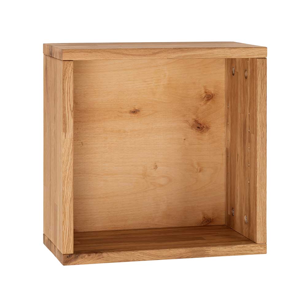 Möbel4Life Massivholz Regalwürfel aus Wildeiche geölt 38x38 cm