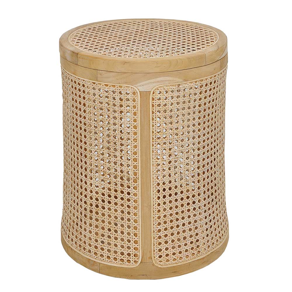 Möbel Exclusive Sitztruhe mit abnehmbarem Deckel Teak Holz und Rattan