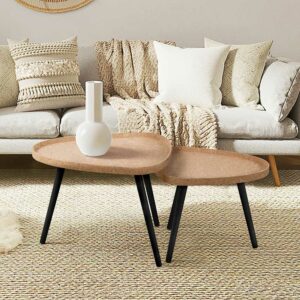 Möbel Exclusive Beistelltische Kork mit Dreifußgestell modernem Design (zweiteilig)