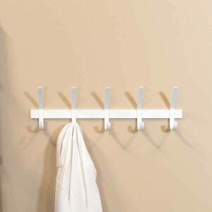Homedreams Weiße Garderobenleiste aus Stahl 70 cm breit