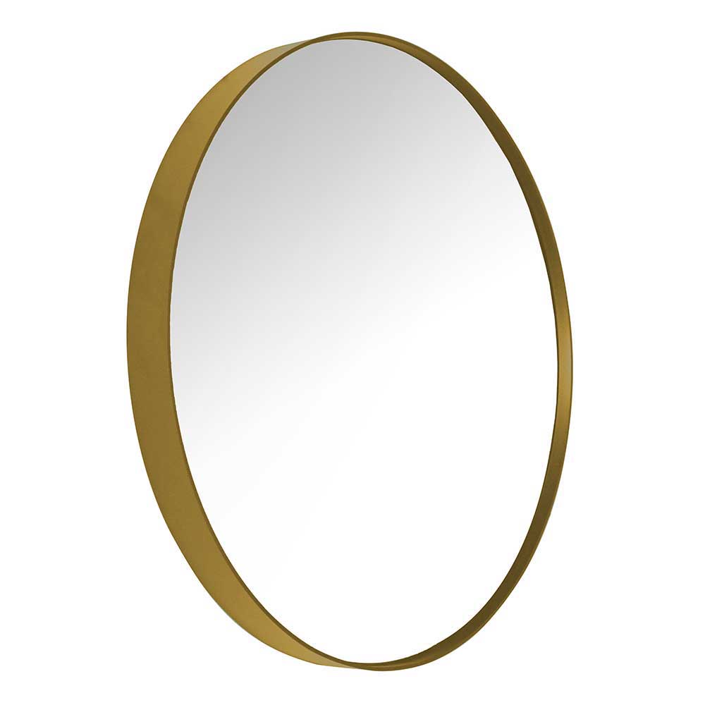 Homedreams Garderoben Spiegel in Goldfarbebn Metall rund