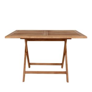 4Home Klappbarer Tisch aus Teak Massivholz Garten