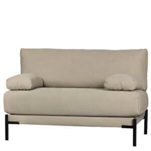 Basilicana 2sitzer Sofa in Beigegrau & Schwarz Federkern