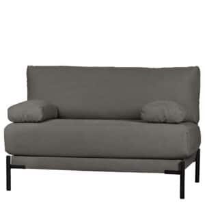 Basilicana Loveseat in Anthrazit und Schwarz Bezug aus Canvas