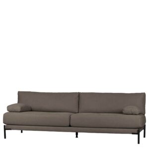 Basilicana Hochwertiges Sofa mit Canvas Bezug Graubraun