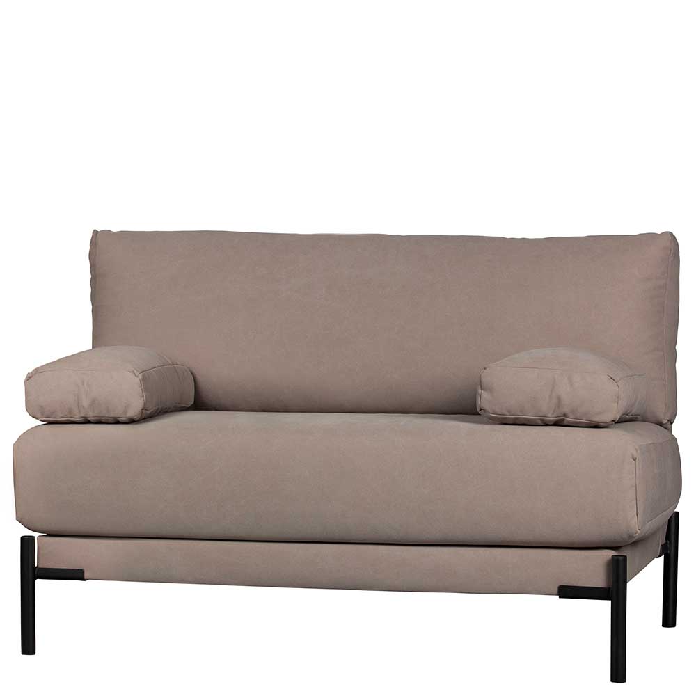 Basilicana Zweisitzer Sofa in Mauve und Schwarz Canvas Bezug