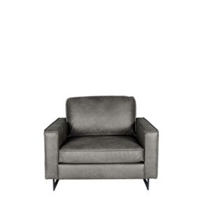 Möbel Exclusive Moderner Polstersessel in Grau Microfaser 48 cm Sitzhöhe