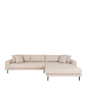 4Home XL Couchlandschaft in Beige Stoff 290x170 cm