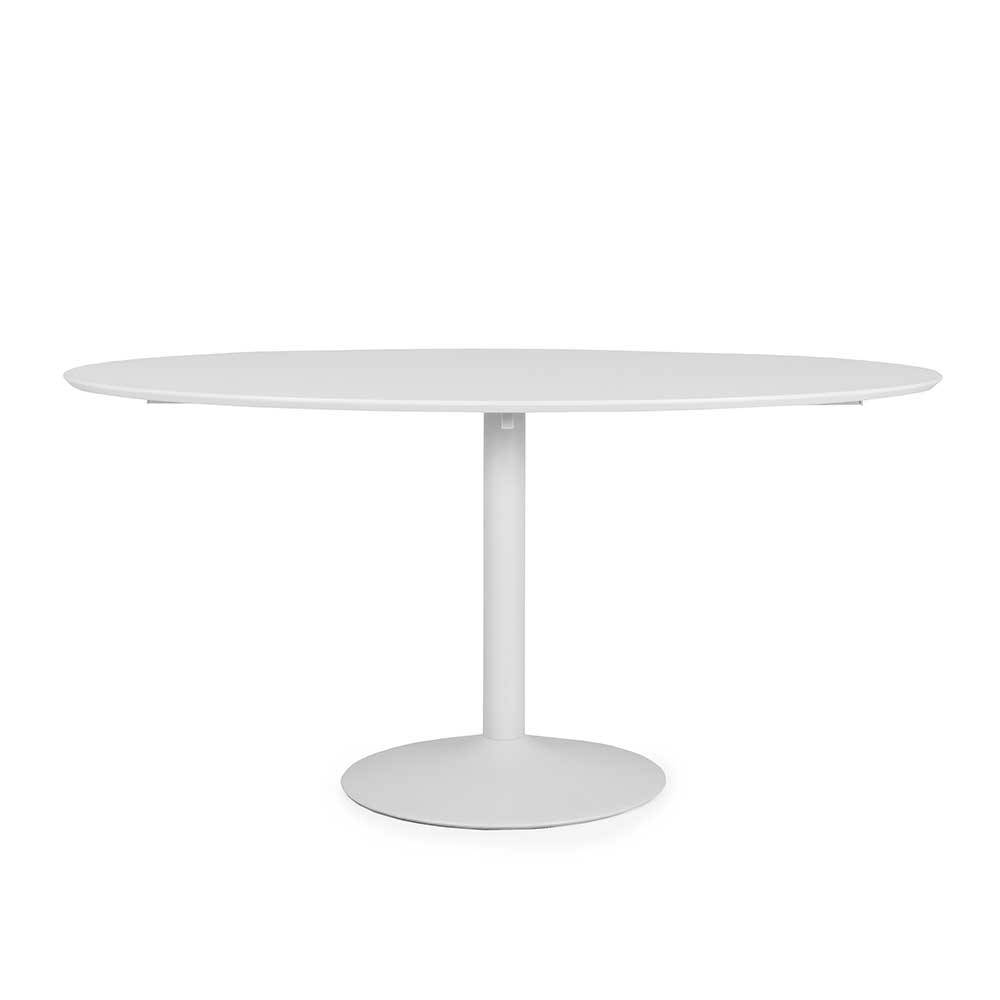 Doncosmo Esszimmer Tisch in Weiß oval