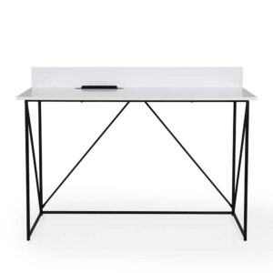 Doncosmo PC Tisch in Schwarz und Weiß 120 cm breit