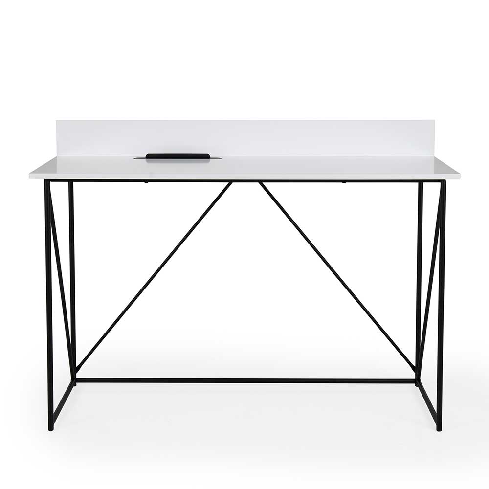 Doncosmo PC Tisch in Schwarz und Weiß 120 cm breit