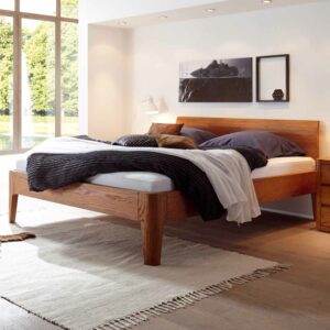 TopDesign Futonbett aus Eiche Massivholz geölt und gebürstet