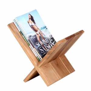 Möbel4Life Zeitschriftenständer aus Akazie Massivholz 30 cm