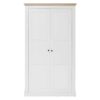 Möbel4Life Kleiderschrank 2 türig in Weiß Skandi Design
