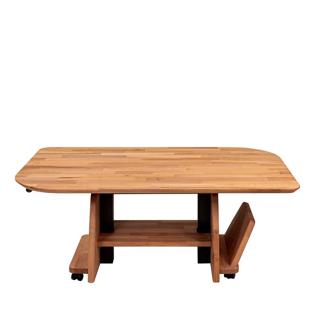 Rodario Wohnzimmer Tisch aus Kernbuche Massivholz Körperdruck verstellbar