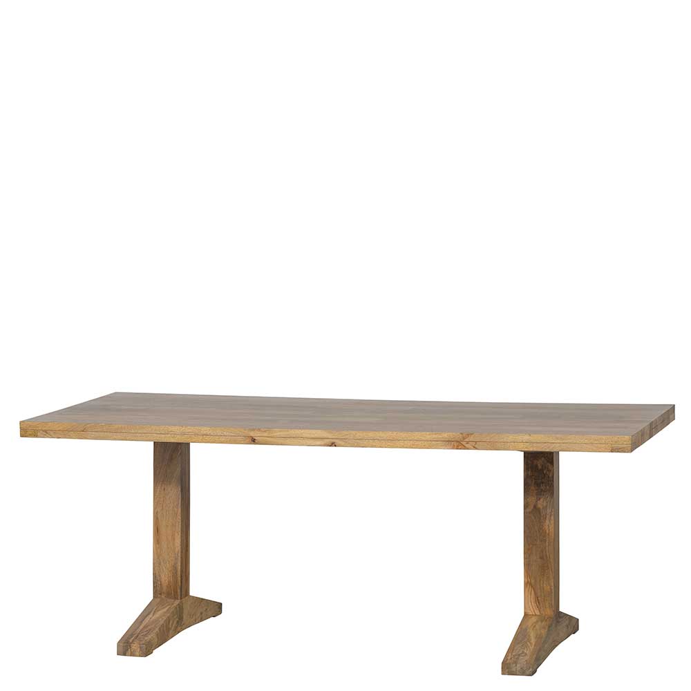 Basilicana Esszimmer Tisch aus Mangobaum Massivholz lackiert 200 cm breit