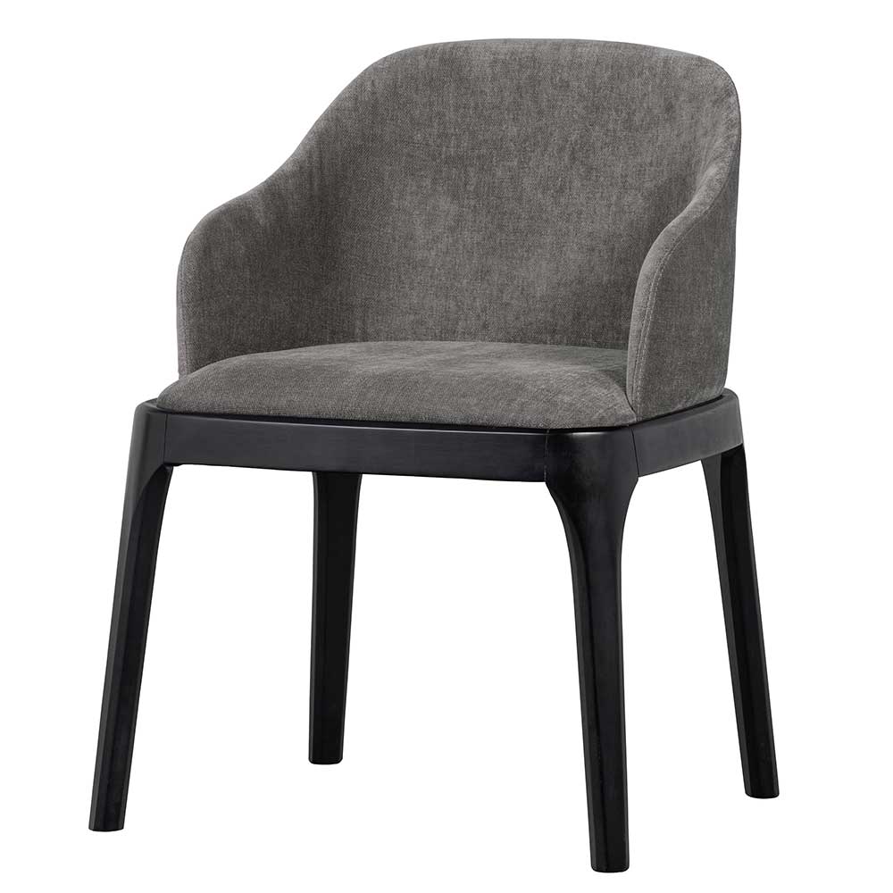 Basilicana Design Stuhl mit Armlehnen Grau und Schwarz