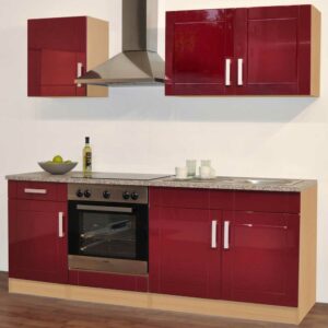 Star Möbel Kücheneinrichtung in Rot (fünfteilig)