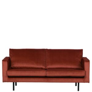 Basilicana Zweisitzer Sofa in Rotbraun Samt 190 cm breit