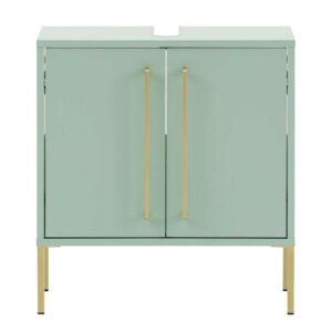 Basilicana Waschkommode in Mintgrün und Goldfarben modern