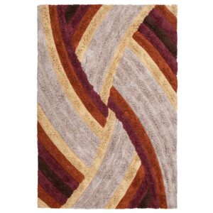 Basilicana Retro Teppich in Bunt Hochflor 240 cm breit