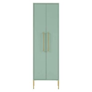 Basilicana Badezimmerschrank in Mintgrün und Goldfarben 155 cm hoch