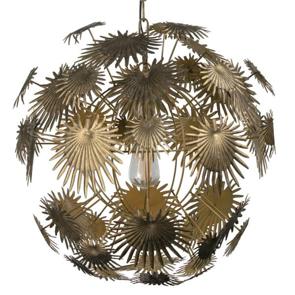 Basilicana Deckenlampe im Vintage Design Altmessingfarben aus Stahl