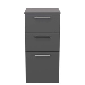 Möbel4Life Badezimmer Unterschrank in Anthrazit 75 cm hoch