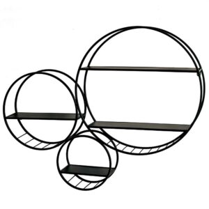 Tollhaus Wandregal 3 miteinander verbundene Kreise Metall