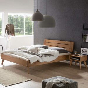 TopDesign Franzoesisches Bett Massivholz aus Wildeiche modernem Design
