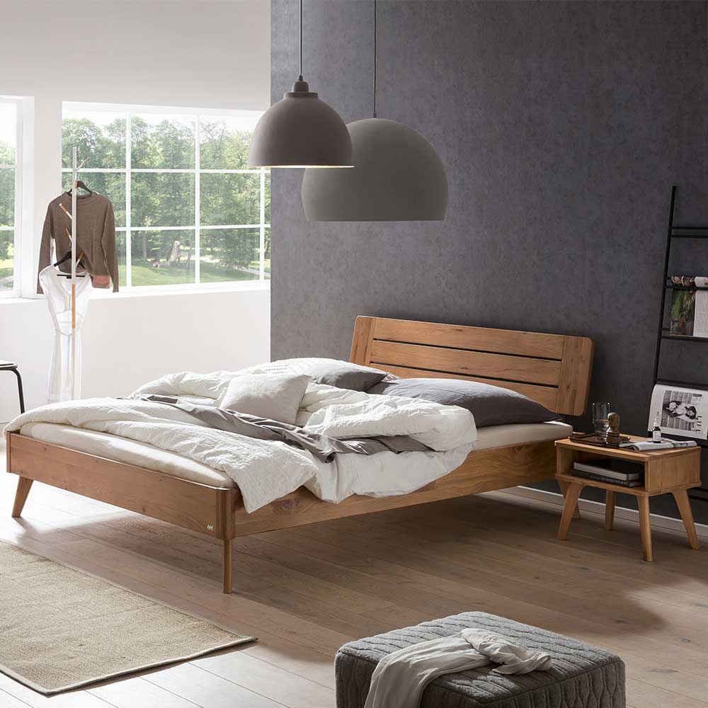 TopDesign Franzoesisches Bett Massivholz aus Wildeiche modernem Design