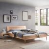 TopDesign Bett Wildbuche 140x200 cm aus Massivholz modernem Design